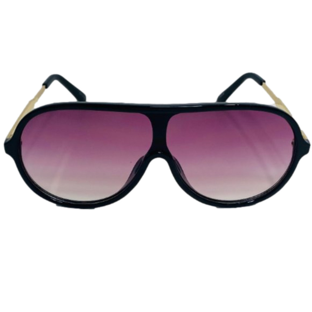 6058 | Black/Purple Aviator Sunglasses